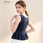 Reversible 2 Way Wear Sleeveless Peplum Top