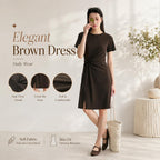 Ruched Waist Knit Dress
