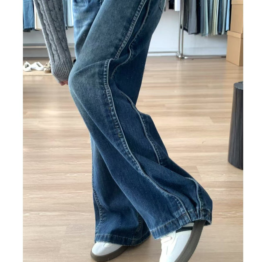 Women's Loose High-Waist Wide-Leg Jeans