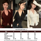 Women's V-Neck Long-Sleeve Top