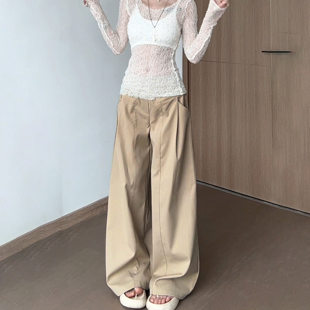 Women's High-Waist Slight-Flare Trousers