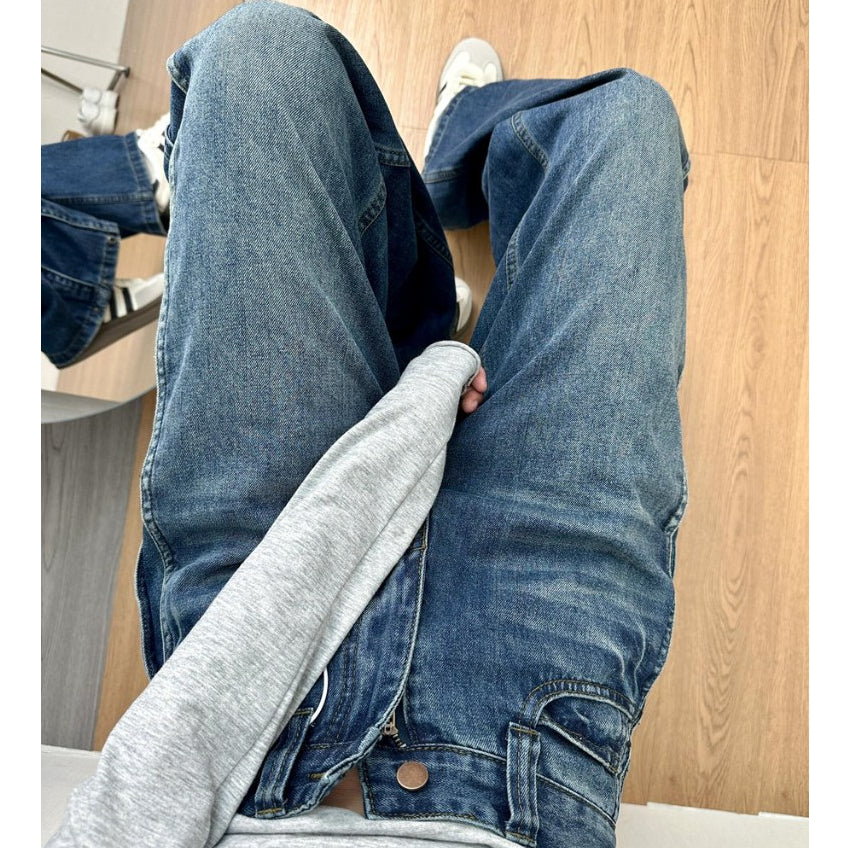 Women's Loose High-Waist Wide-Leg Jeans