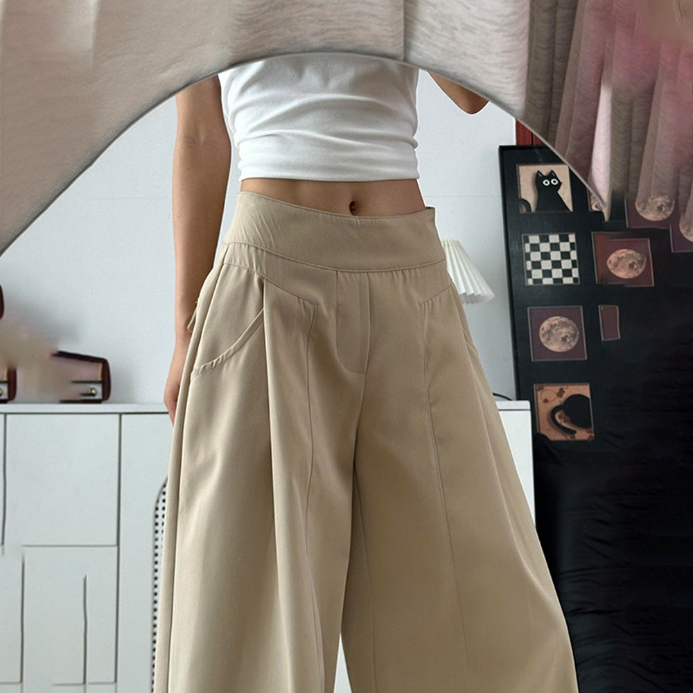 Women's High-Waist Slight-Flare Trousers