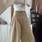 Women's High-Waist Slight-Flare Trousers
