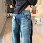 Women's Loose High-Waist Wide-Leg Jeans