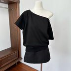 Women's Loose Off-Shoulder Short-Sleeve T-Shirt