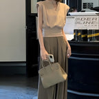 Women's High-Waist Wide-Leg Two-Piece Set