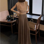 Women's High-Waist Wide-Leg Two-Piece Set