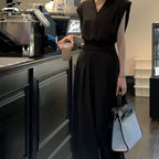 Women's High-Waist Wide-Leg Two-Piece Set