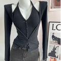 Women's V-Neck Long-Sleeve Top