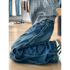 Women's Loose High-Waist Wide-Leg Jeans