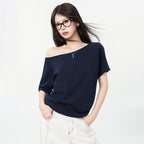 Women's Loose Off-Shoulder Short-Sleeve T-Shirt