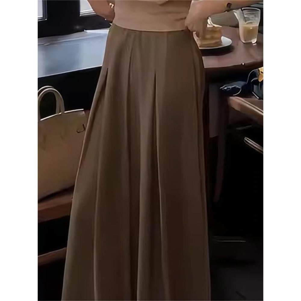 Women's High-Waist Wide-Leg Two-Piece Set
