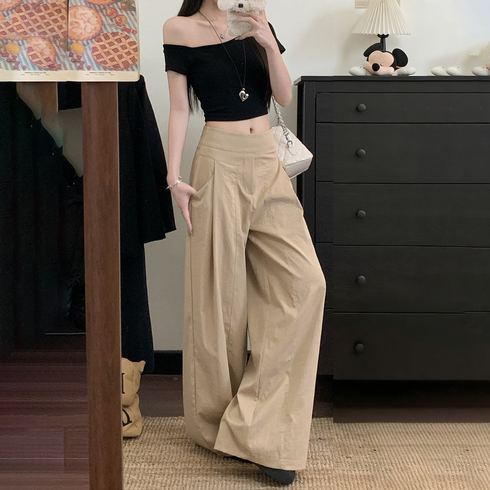 Women's High-Waist Slight-Flare Trousers
