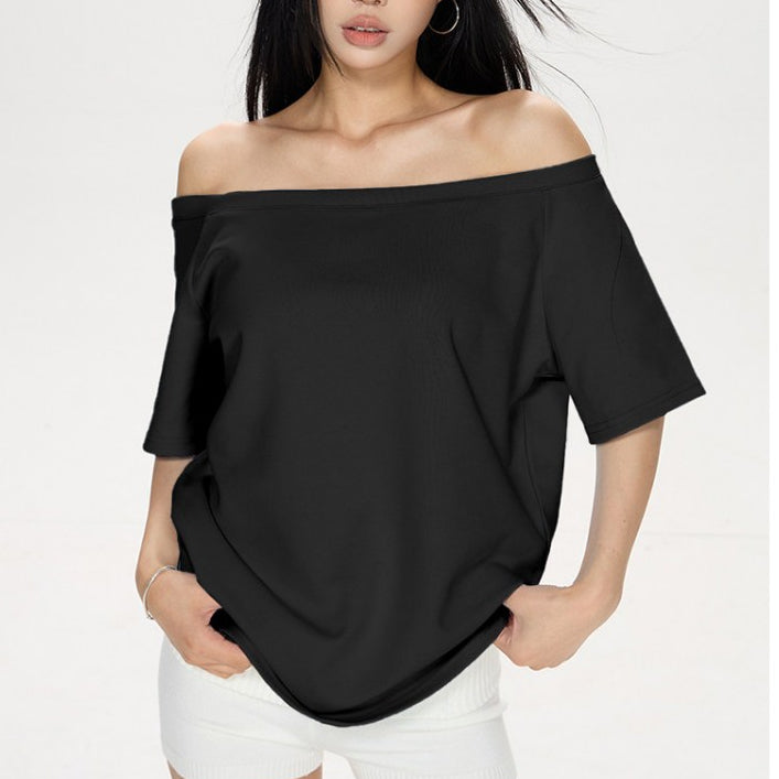 Women's Loose Off-Shoulder Short-Sleeve T-Shirt