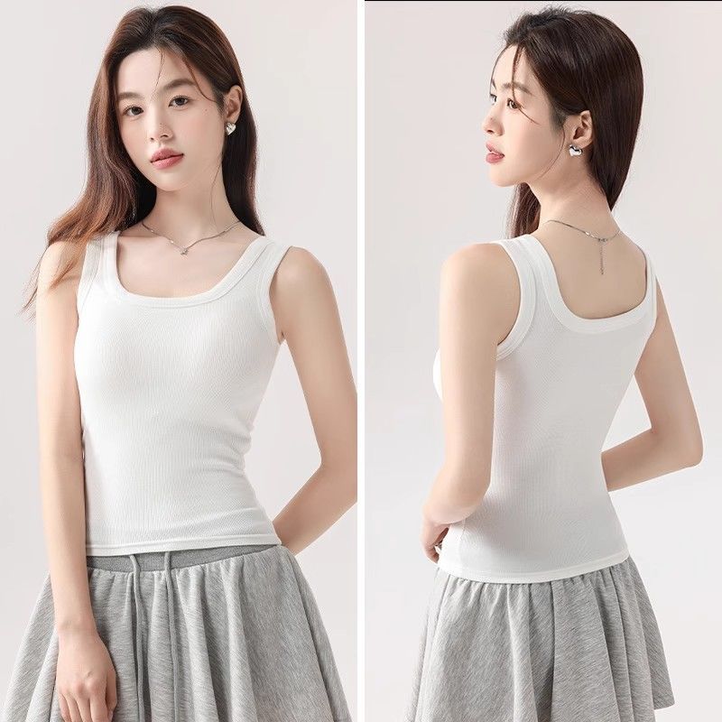 Women's Ribbed Square-Neck Camisole