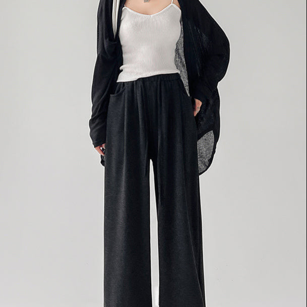 Women's High-Waist Knit Wide-Leg Trousers
