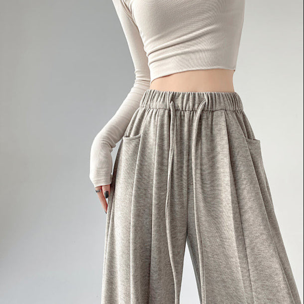 Women's High-Waist Knit Wide-Leg Trousers