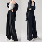Women's High-Waist Knit Wide-Leg Trousers