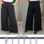 Women's Lined Elastic-Waist Trousers with Pockets