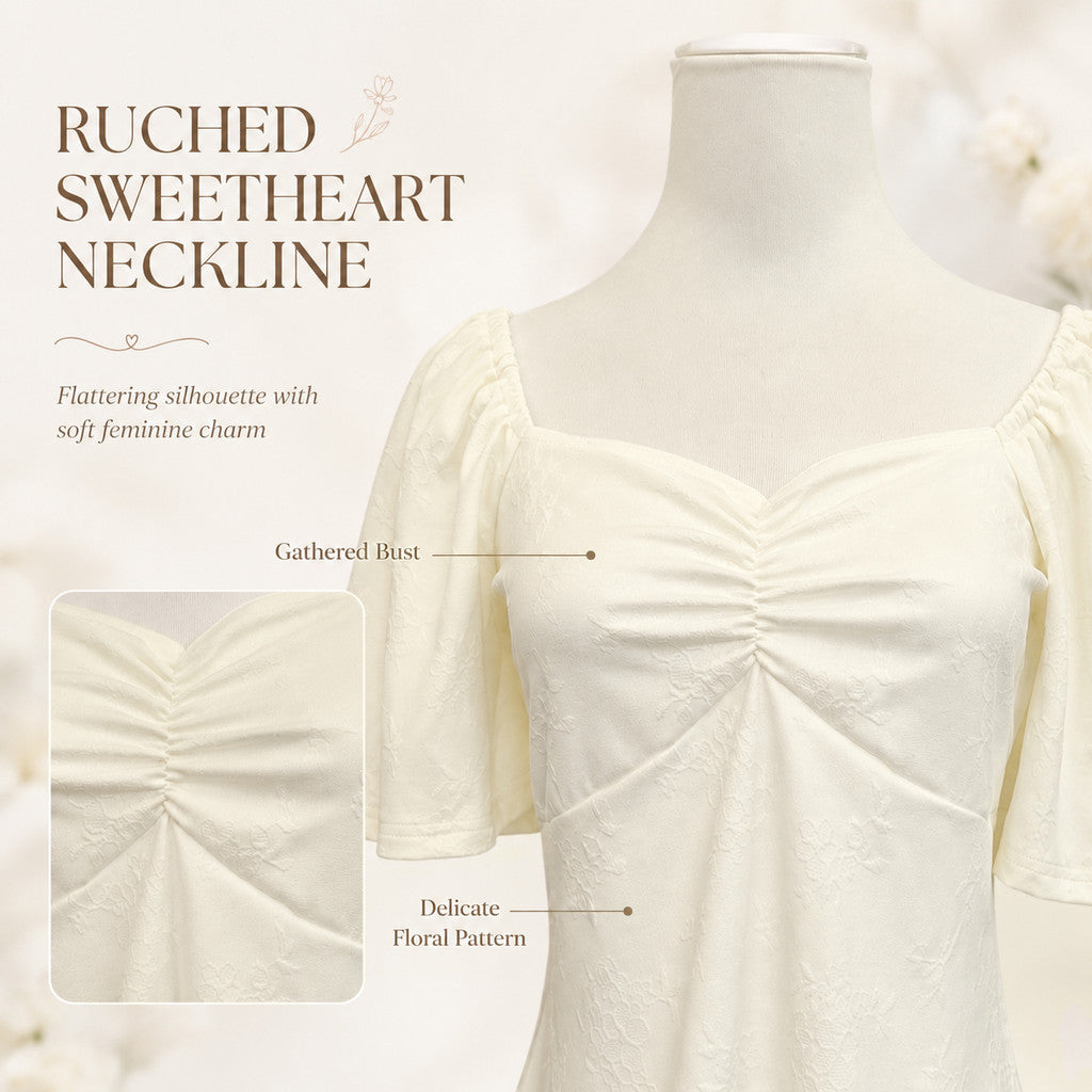 Women's Ruched Puff-sleeve T-Shirt