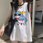 Women's Loose-Fit Printed Cotton Tank Top
