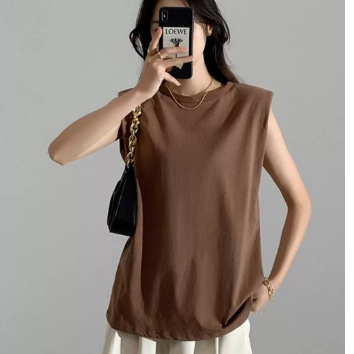 Women's Crew-Neck Sleeveless Tank Tee