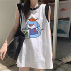 Women's Loose-Fit Printed Cotton Tank Top