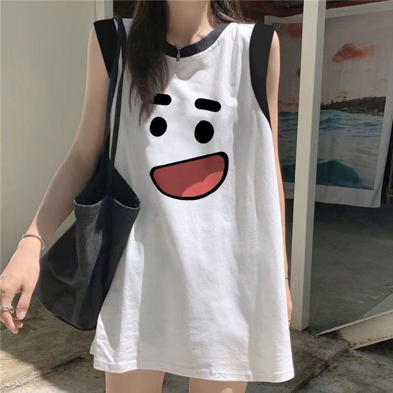 Women's Loose-Fit Printed Cotton Tank Top