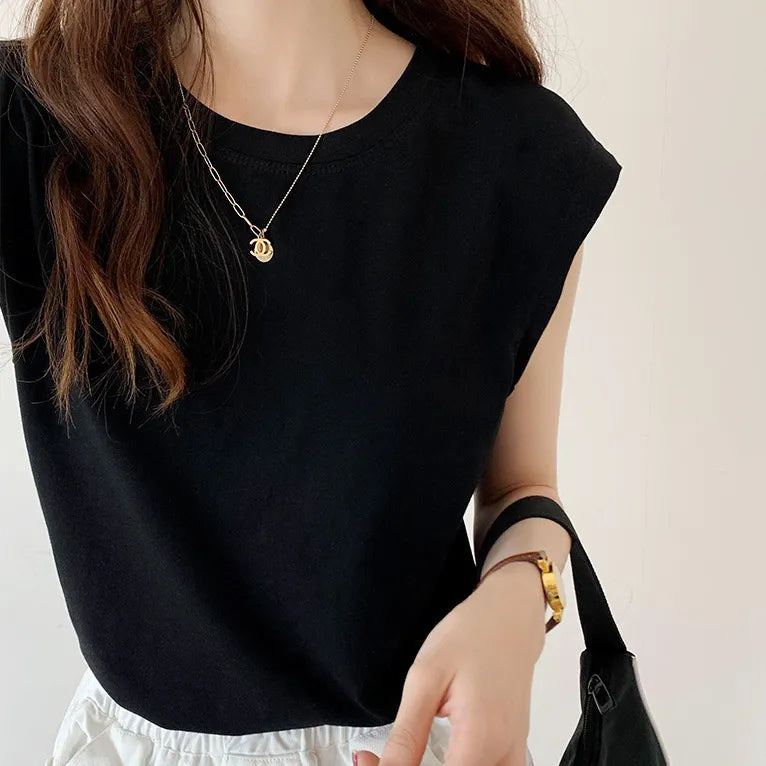 Women's Crew-Neck Sleeveless Tank Tee