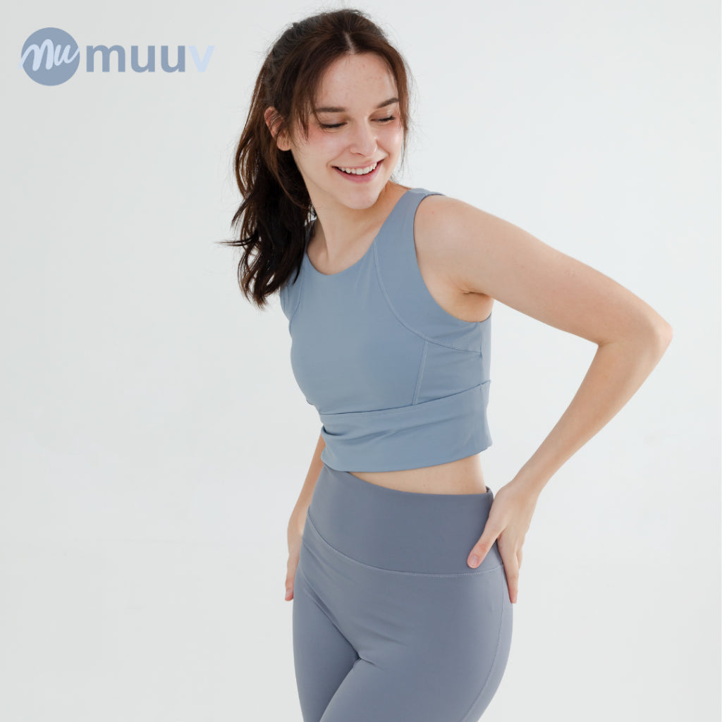 Muuv-Max Performance Sports Bra (Greyish-blue)