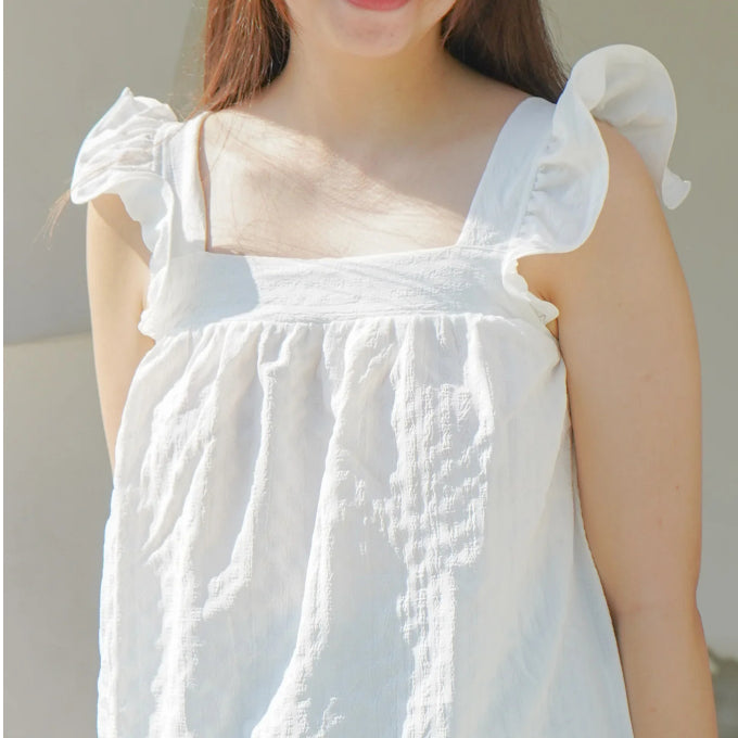 Women's Textured Sleeveless Babydoll Top