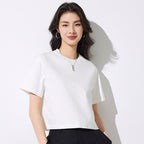 Women's Crew-Neck Cropped Cotton T-Shirt