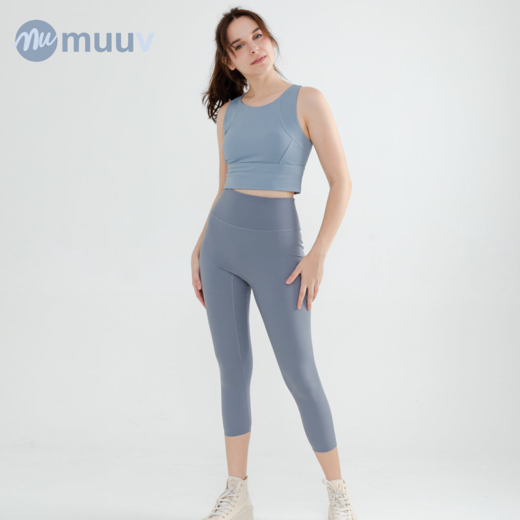 Muuv-Max Performance Sports Bra (Greyish-blue)