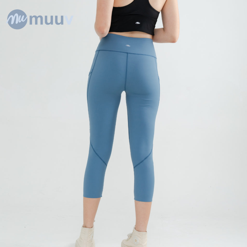 Muuv-Max Training Tights with Pockets (Blue)