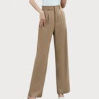 Women's Button-Detail High-Waist Suit Trousers