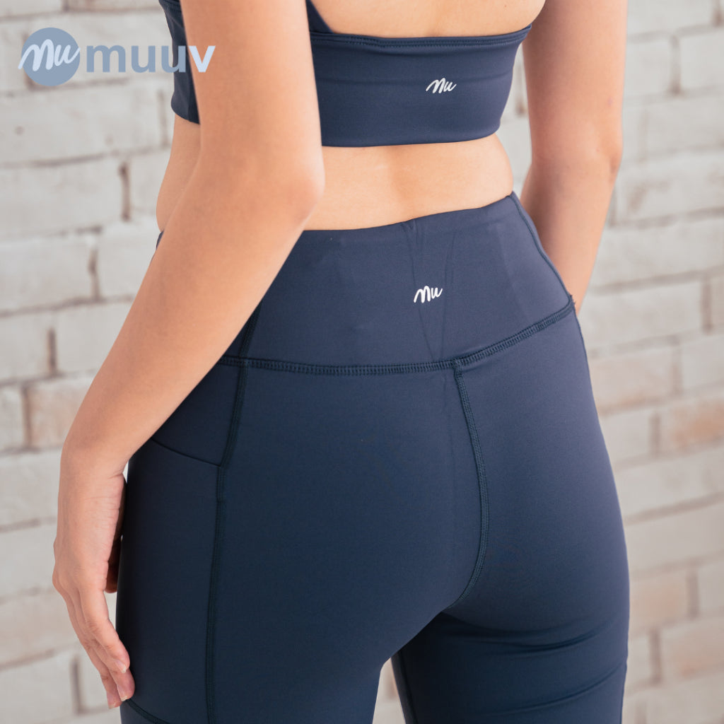 Muuv-Max Multi Pockets Training Tights (Navy)