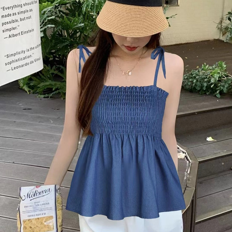Strapless Denim Top