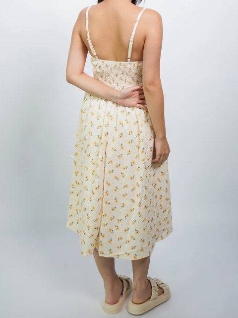 Women's Sleeveless Floral Midi Dress