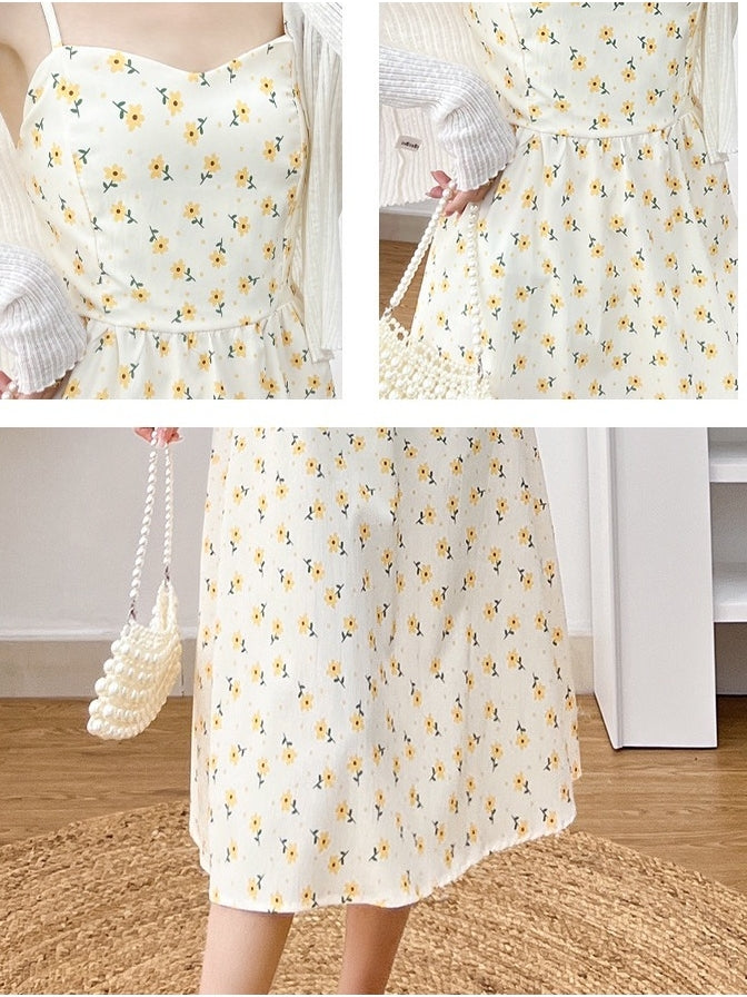 Women's Sleeveless Floral Midi Dress