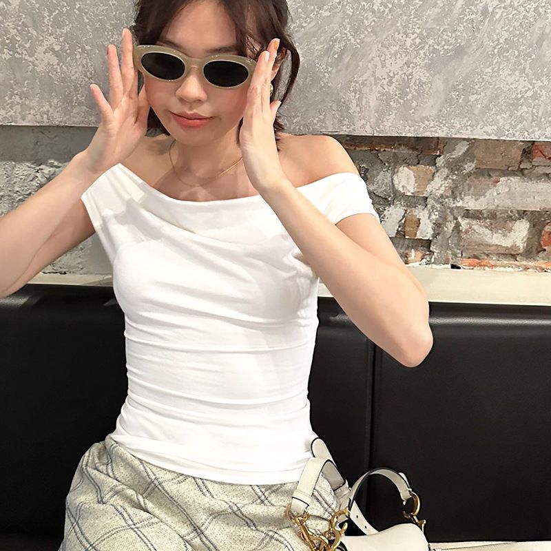 Women's Ruched Sleeveless Crop Top