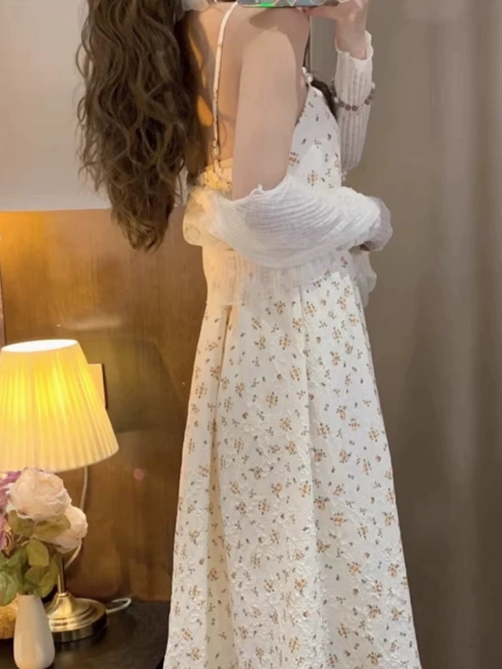Women's Sleeveless Floral Midi Dress