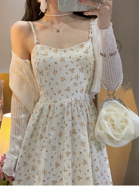 Women's Sleeveless Floral Midi Dress