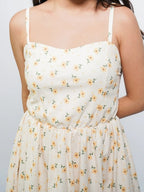 Women's Sleeveless Floral Midi Dress