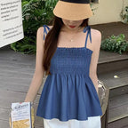 Strapless Denim Top