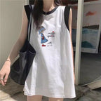 Women's Loose-Fit Printed Cotton Tank Top