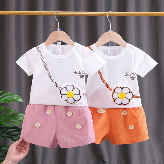 T-shirt Floral Shorts Toddler Baby Suits