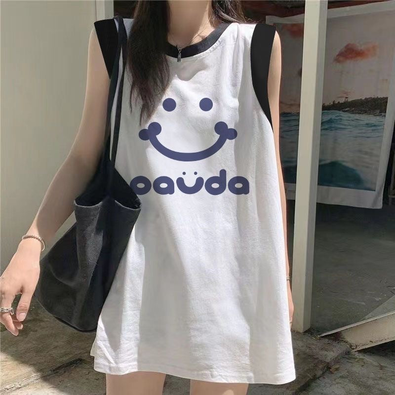Women's Loose-Fit Printed Cotton Tank Top