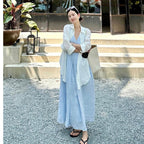 Women's V-Neck Sleeveless Midi Dress