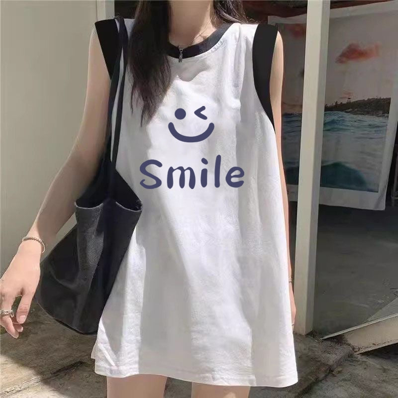 Women's Loose-Fit Printed Cotton Tank Top